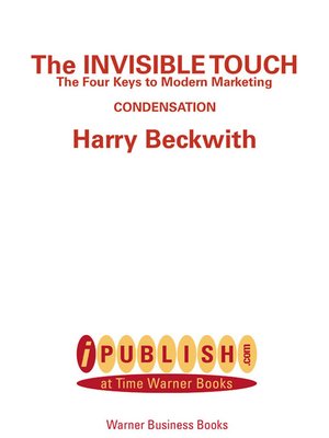 cover image of The Invisible Touch: Biz Books to Go